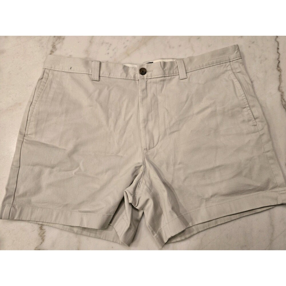 J. Crew NWT 5in Flex Chino Light Khaki Shorts Size 38 Mens Flat Front Casual